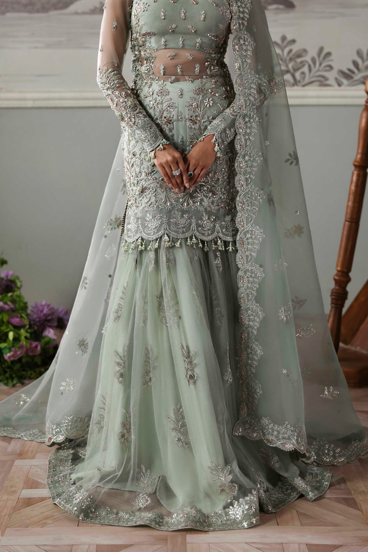 Akbar Aslam | Deewani Wedding Formals | Silvenza by Akbar Aslam - Designer Dress  - Type : Ladies Clothes - Available at Libayah - 100% Original 
