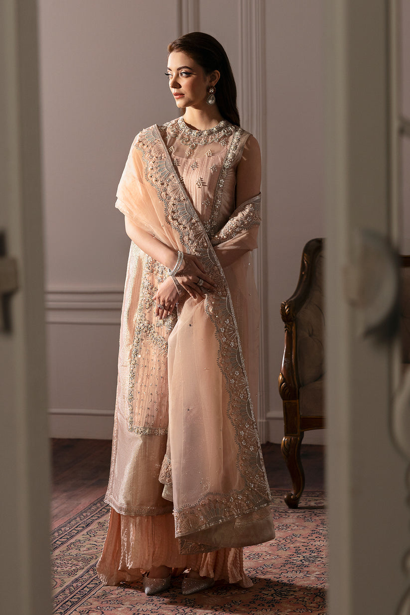 Raja Salahuddin | Love After Love Eid Edit 25 | Bitter Peach by Raja Salahuddin - Designer Dress  - Type : Ladies Clothes - Available at Libayah - 100% Original 