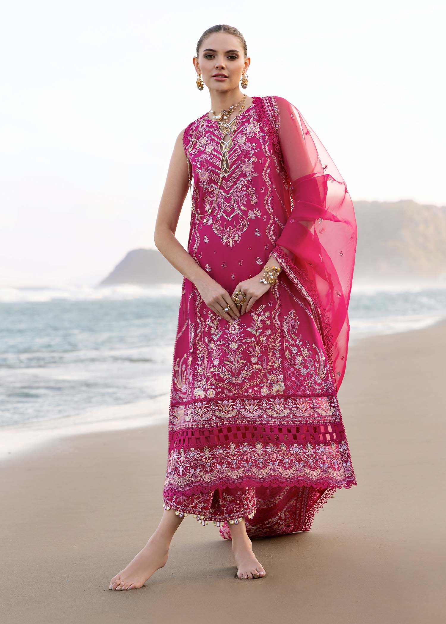 Kanwal Malik | Elysia Luxury Lawn 25 | Evaline by Kanwal Malik - Designer Dress - Type: Ladies Clothes - Available at Libayah - 100% Original