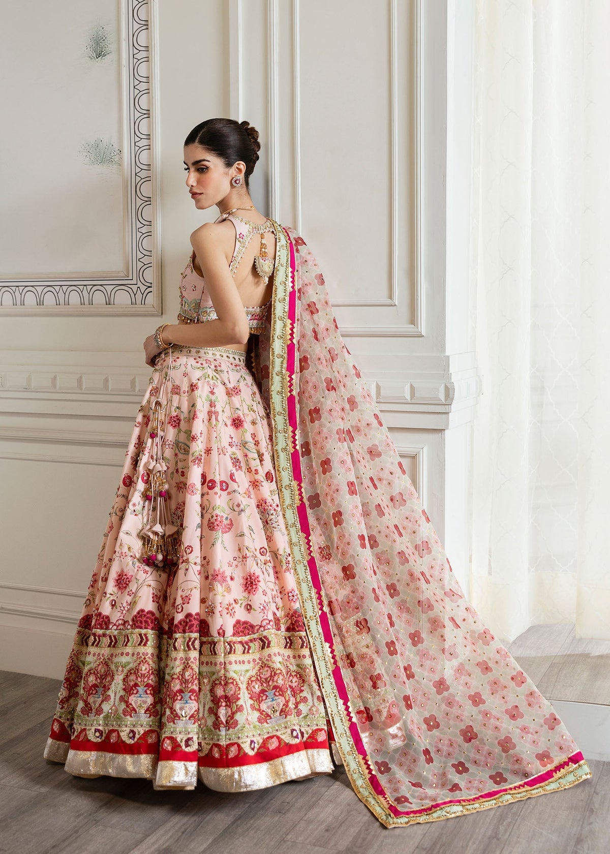 Crimson | A Beautiful Chaos Wedding Collection | Chinoiserie Lehnga by Crimson - Designer Dress - Type: Ladies Clothes - Available at Libayah - 100% Original