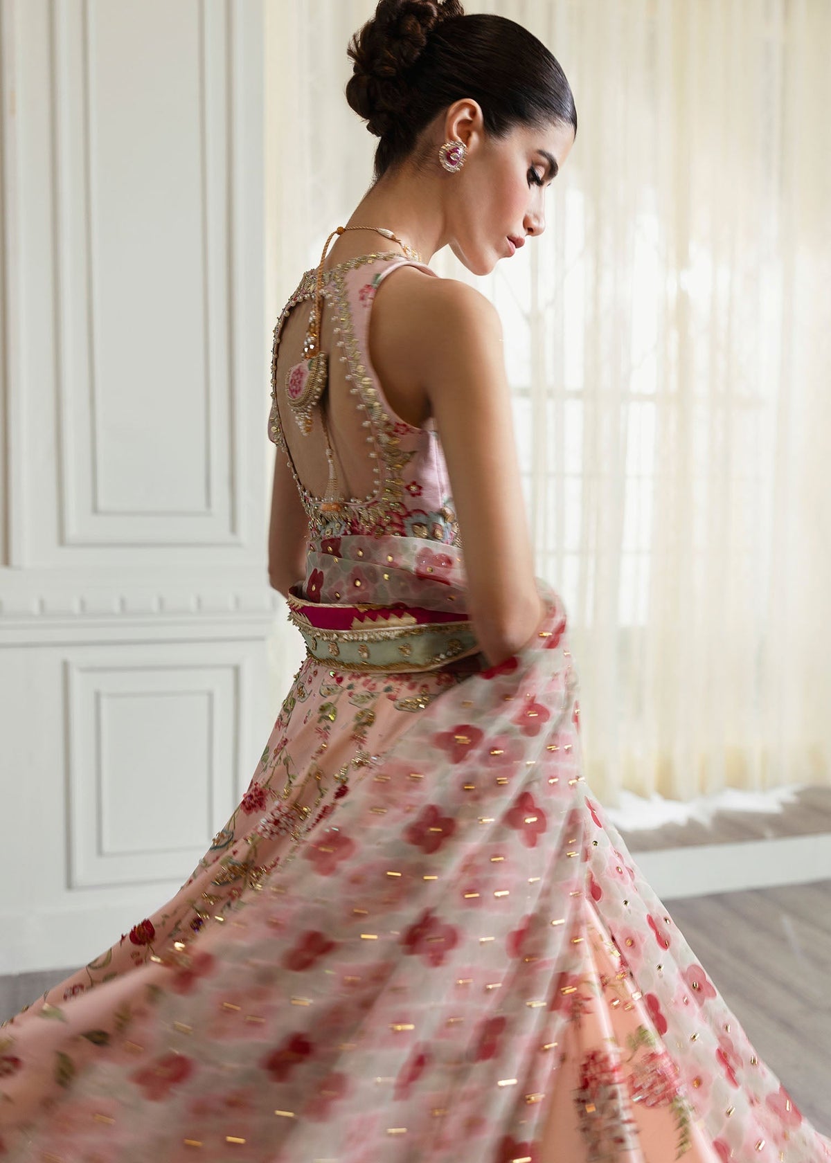 Crimson | A Beautiful Chaos Wedding Collection | Chinoiserie Lehnga by Crimson - Designer Dress - Type: Ladies Clothes - Available at Libayah - 100% Original