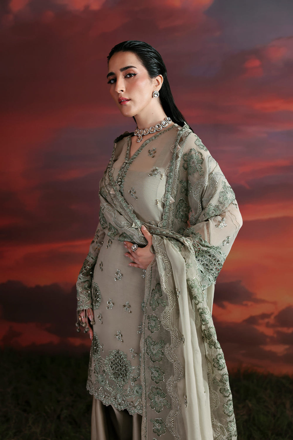 Zarposh | Moonlit Muse | Nerine by Zarposh - Designer Dress  - Type : Ladies Clothes - Available at Libayah - 100% Original 