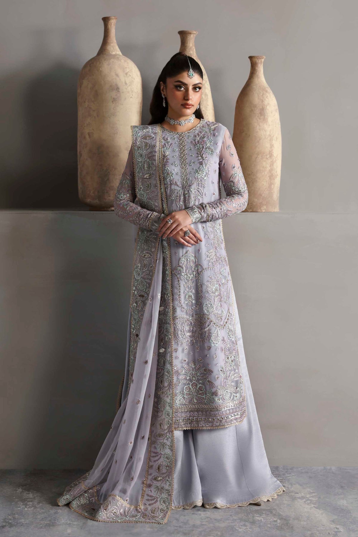 Emeraya – authentic Pakistani formal dress from the Akbar Aslam Meeras Luxury Chiffon 25 collection for women in the UK