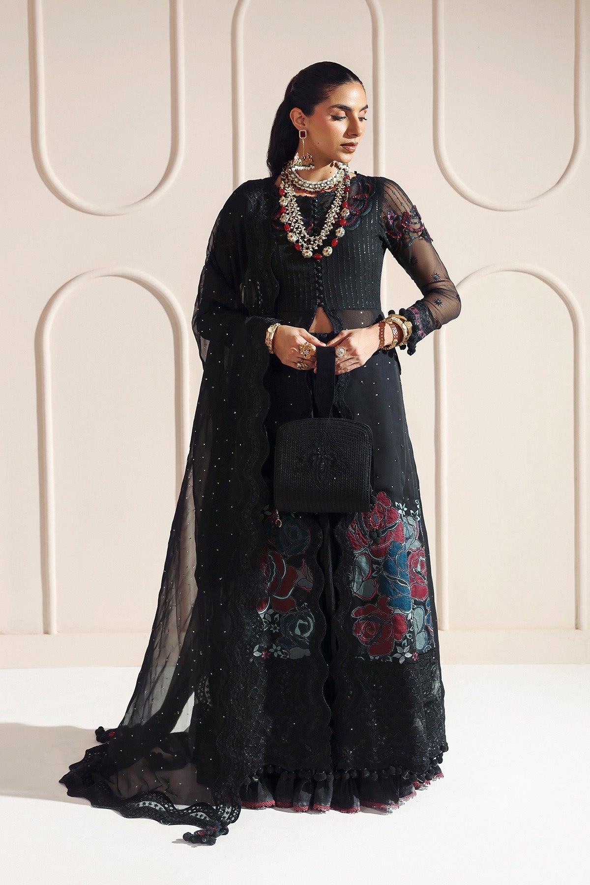 MEERAB – authentic Pakistani formal dress from the Alizeh Aymal Luxury Bamber Chiffon collection for women in the UK.