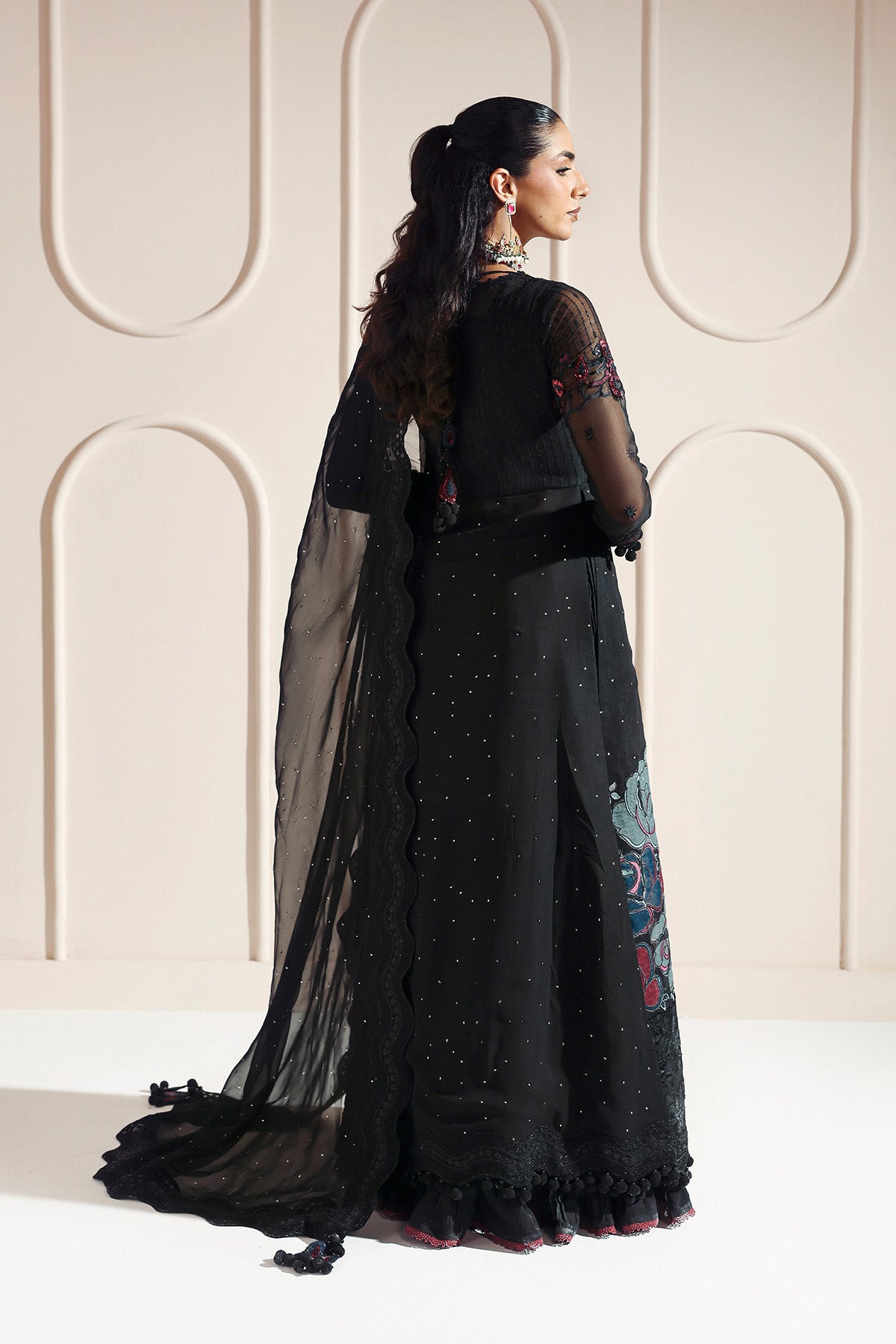 MEERAB – authentic Pakistani formal dress from the Alizeh Aymal Luxury Bamber Chiffon collection for women in the UK.