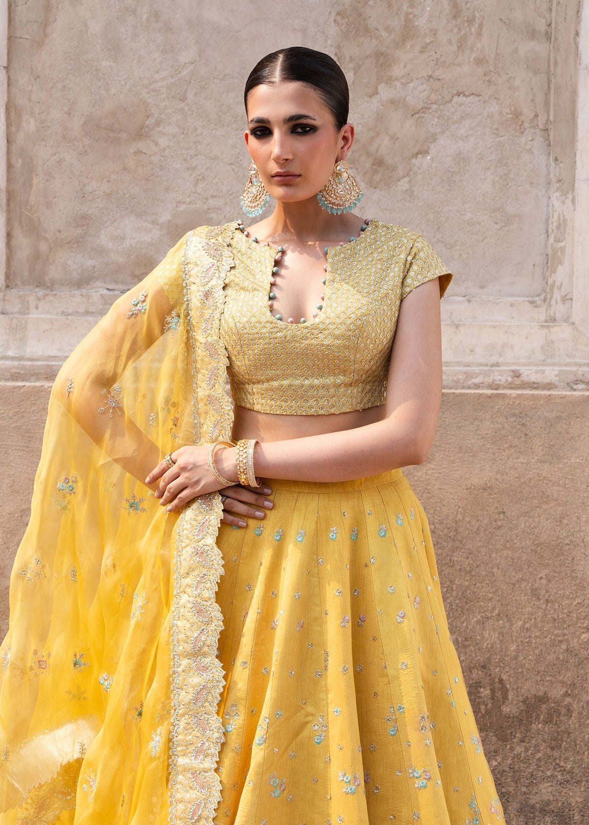 Sadaf Fawad Khan | Zeenat Formals 26 | Noor-e-Zard by Sadaf Fawad Khan - Designer Dress  - Type : Ladies Clothes - Available at Libayah - 100% Original 