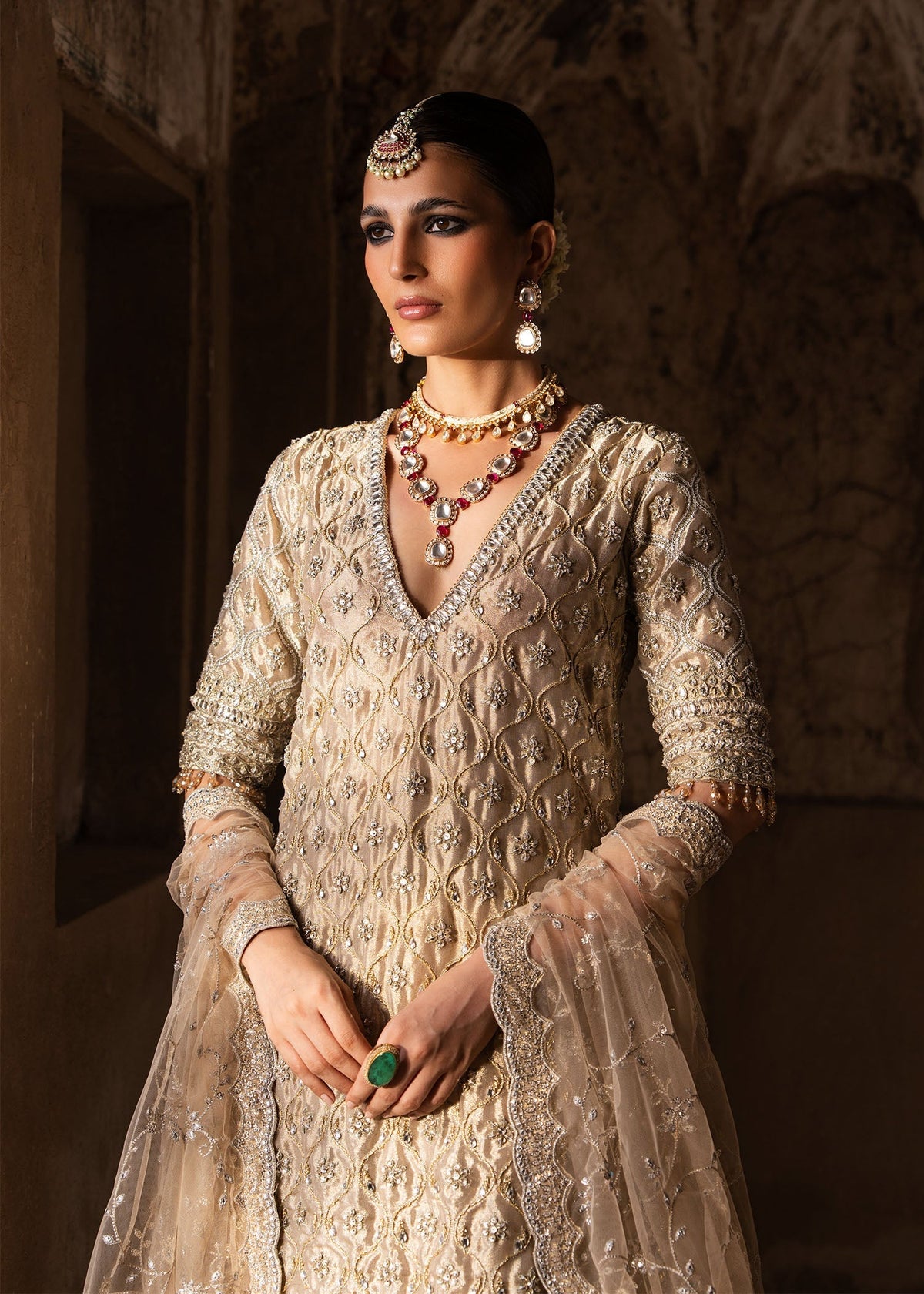 Sadaf Fawad Khan | Zeenat Formals 26 | Hunsa by Sadaf Fawad Khan - Designer Dress  - Type : Ladies Clothes - Available at Libayah - 100% Original 
