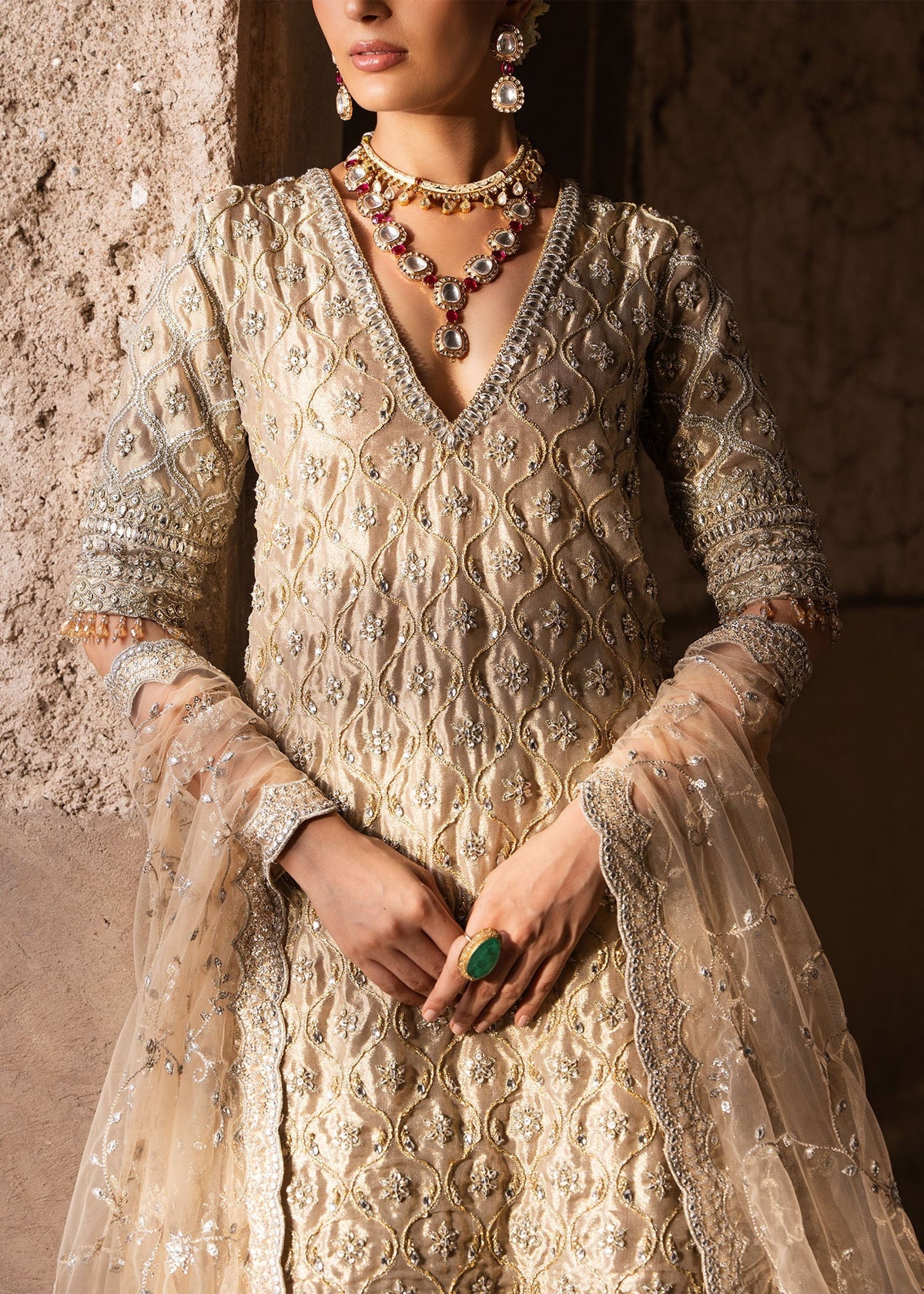 Sadaf Fawad Khan | Zeenat Formals 26 | Hunsa by Sadaf Fawad Khan - Designer Dress  - Type : Ladies Clothes - Available at Libayah - 100% Original 