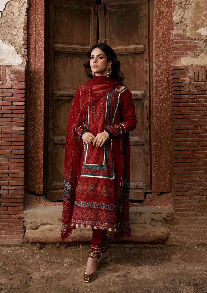 Kahf Premium | Prints Collection 26 | KPS-1A SURKH NOOR - by Libayah - Registered Vendor of : Kahf Premium - 100% Original Designer Dress