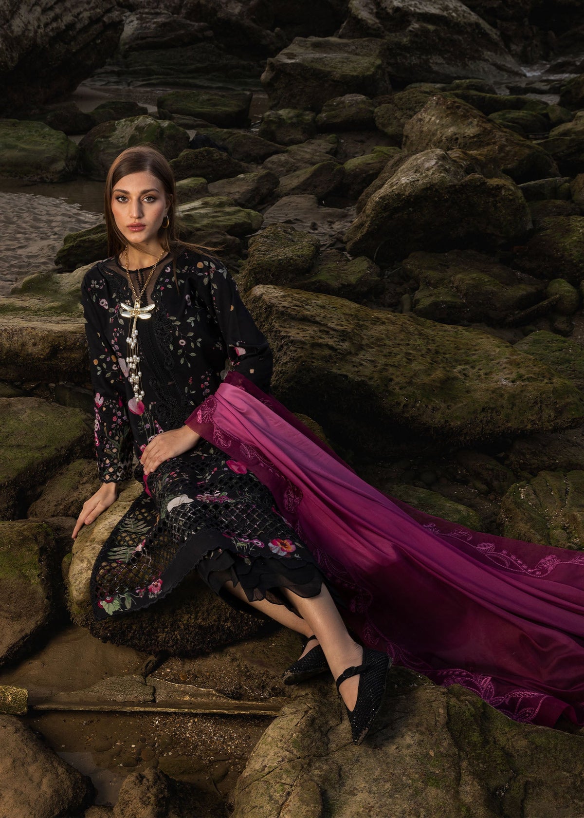Crimson | Floe by Crimson | Bloom Bold - D4 B by Crimson - Designer Dress - Type: Ladies Clothes - Available at Libayah - 100% Original