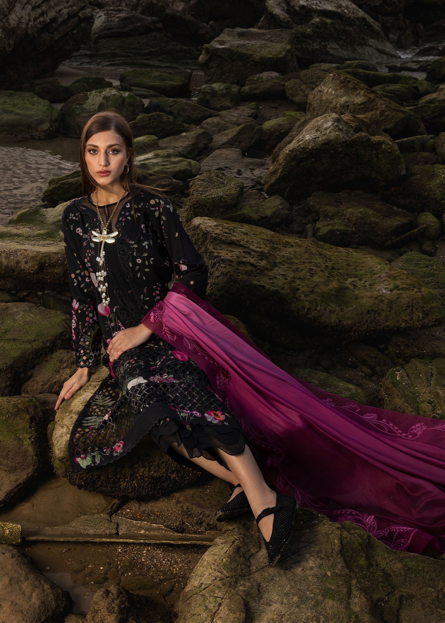 Crimson | Floe by Crimson | Bloom Bold - D4 B by Crimson - Designer Dress - Type: Ladies Clothes - Available at Libayah - 100% Original