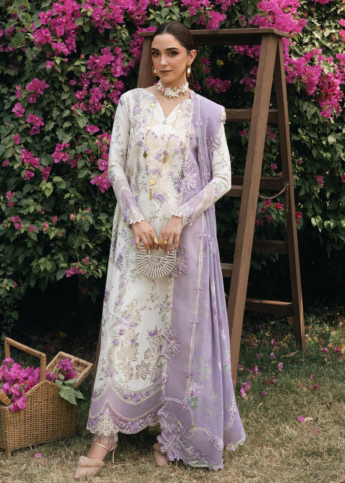 Crimson | Tasawar 25 | LAVENDER FALL - D5B by Crimson - Designer Dress - Type: Ladies Clothes - Available at Libayah - 100% Original