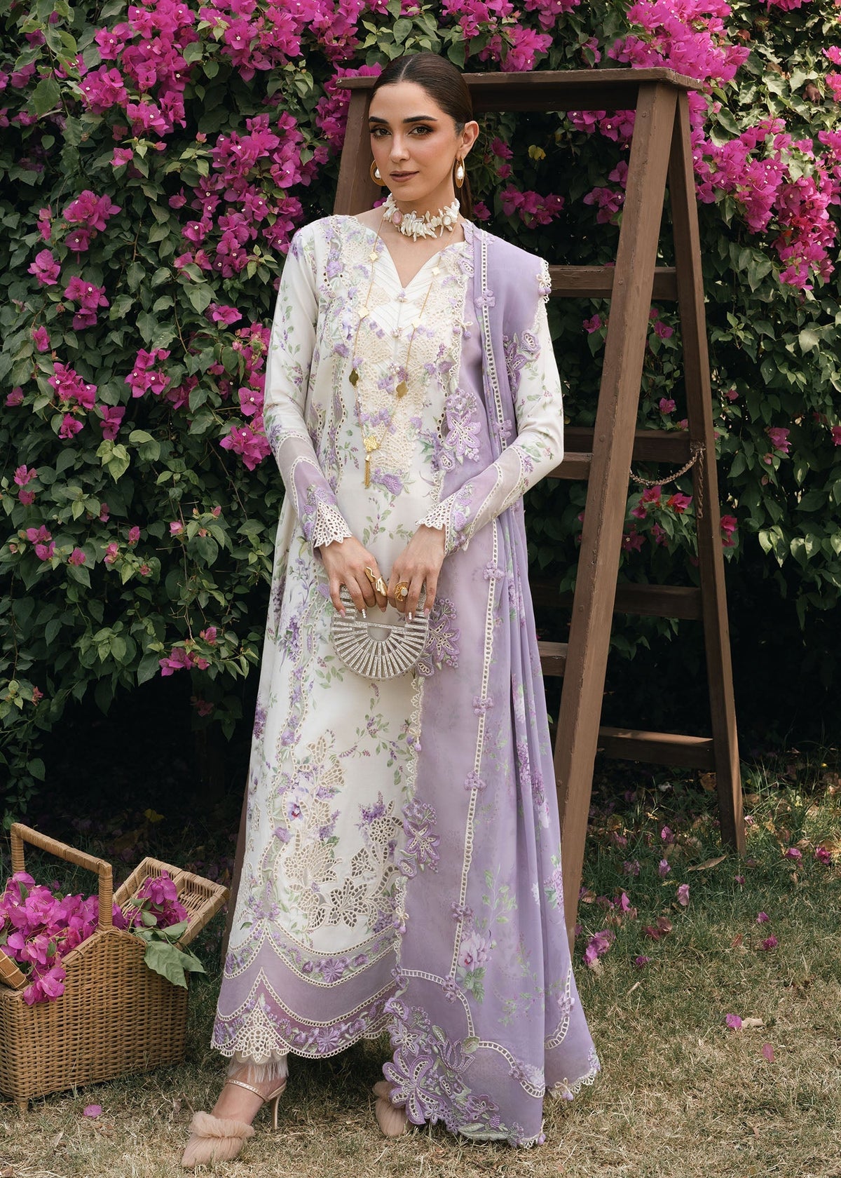 Crimson | Tasawar 25 | LAVENDER FALL - D5B by Crimson - Designer Dress - Type: Ladies Clothes - Available at Libayah - 100% Original
