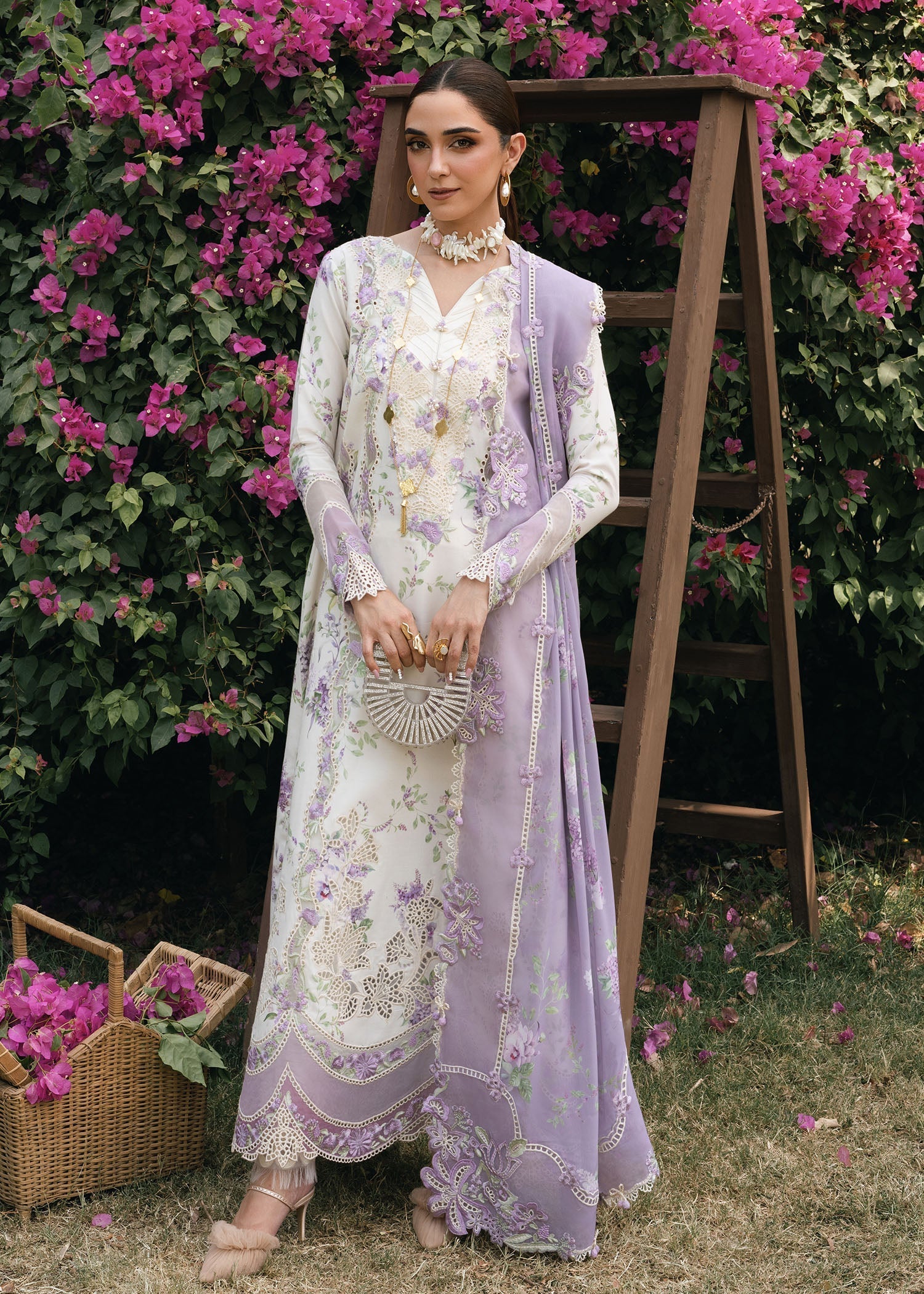 Crimson | Tasawar 25 | LAVENDER FALL - D5B by Crimson - Designer Dress - Type: Ladies Clothes - Available at Libayah - 100% Original