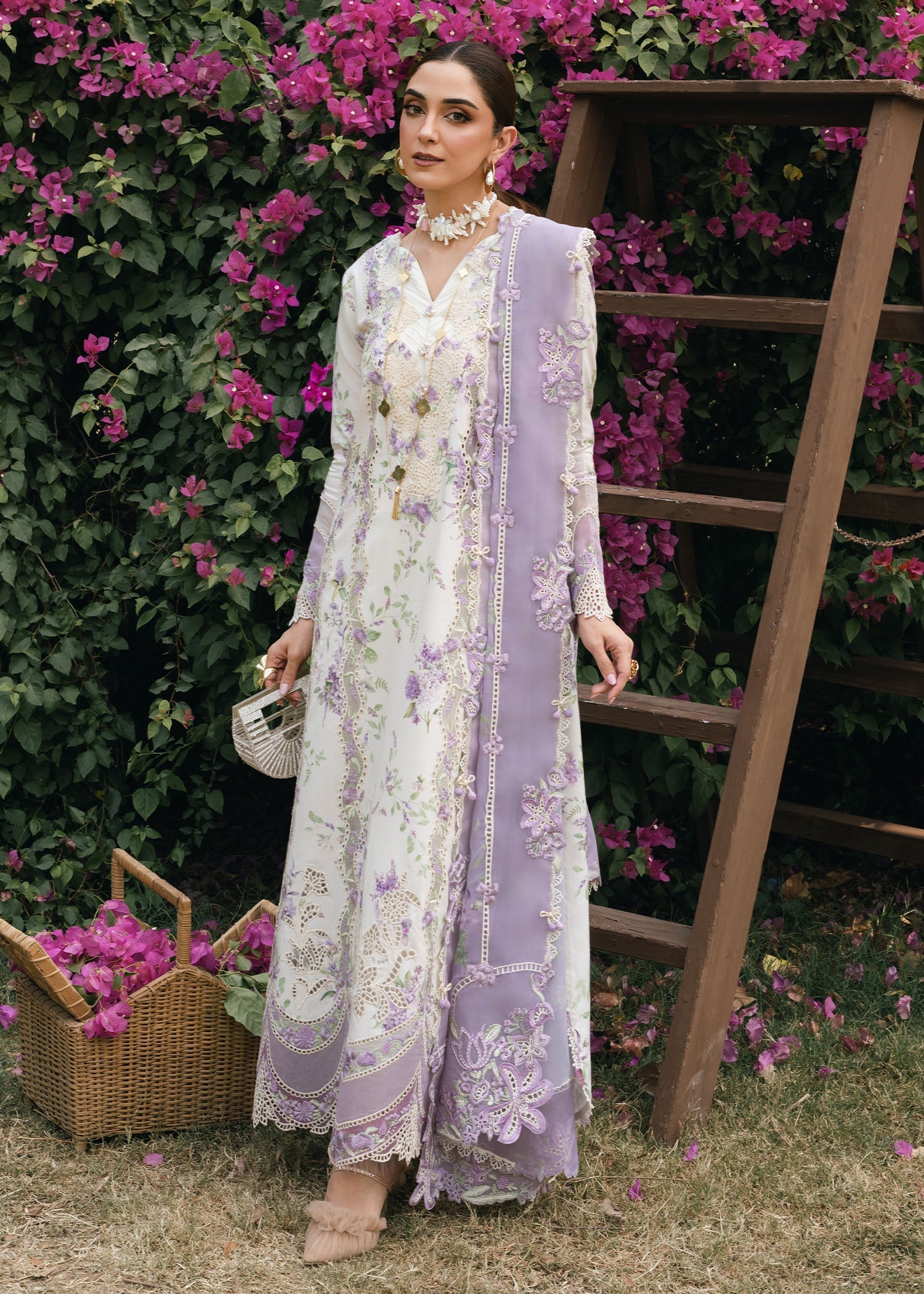 Crimson | Tasawar 25 | LAVENDER FALL - D5B by Crimson - Designer Dress - Type: Ladies Clothes - Available at Libayah - 100% Original