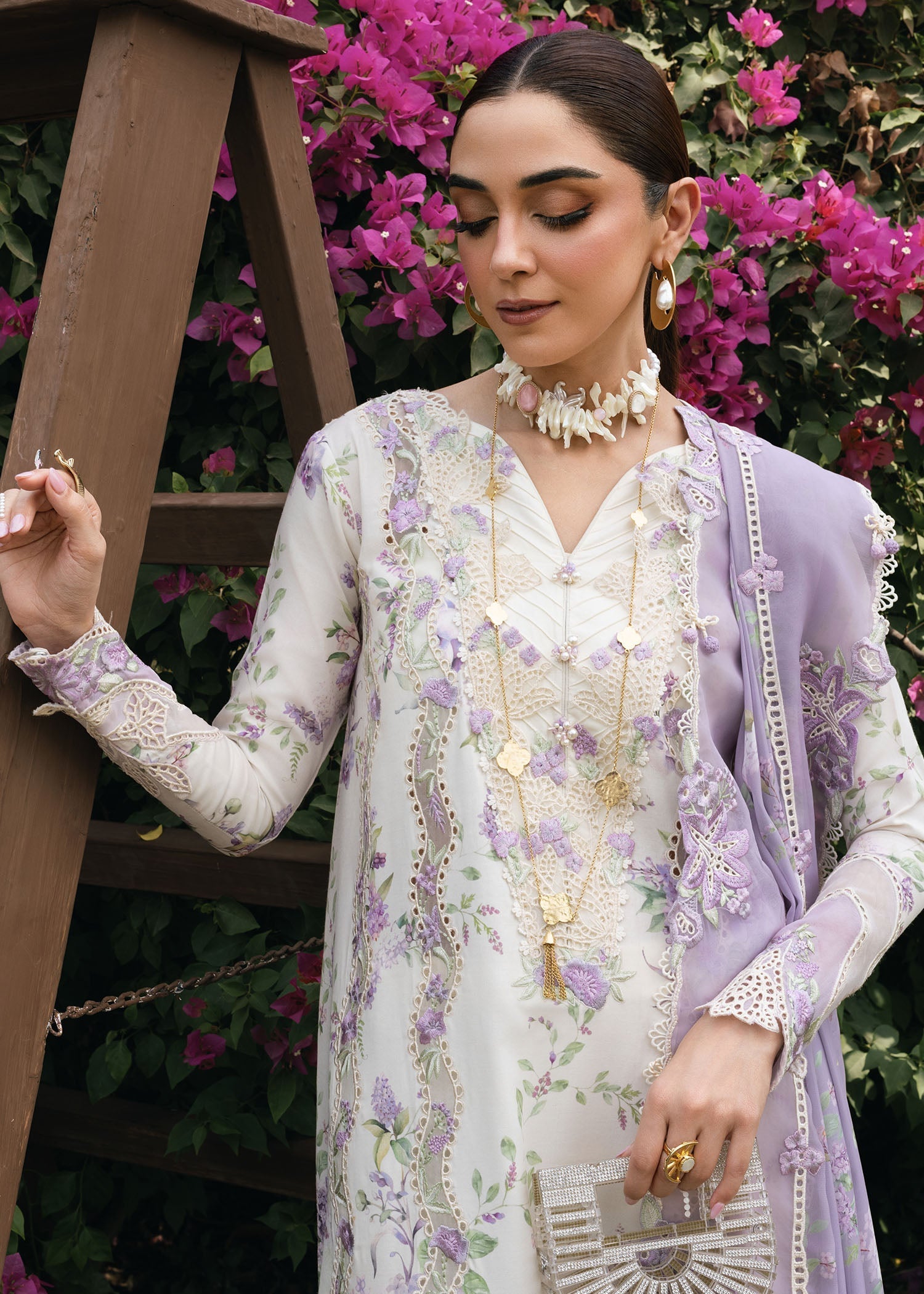 Crimson | Tasawar 25 | LAVENDER FALL - D5B by Crimson - Designer Dress - Type: Ladies Clothes - Available at Libayah - 100% Original