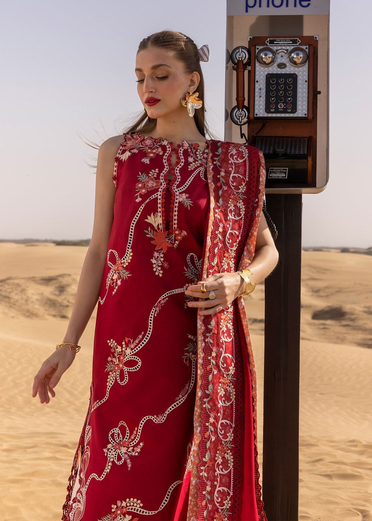 Crimson | Floe by Crimson | Twirls And Ties - D8 B by Crimson - Designer Dress - Type: Ladies Clothes - Available at Libayah - 100% Original