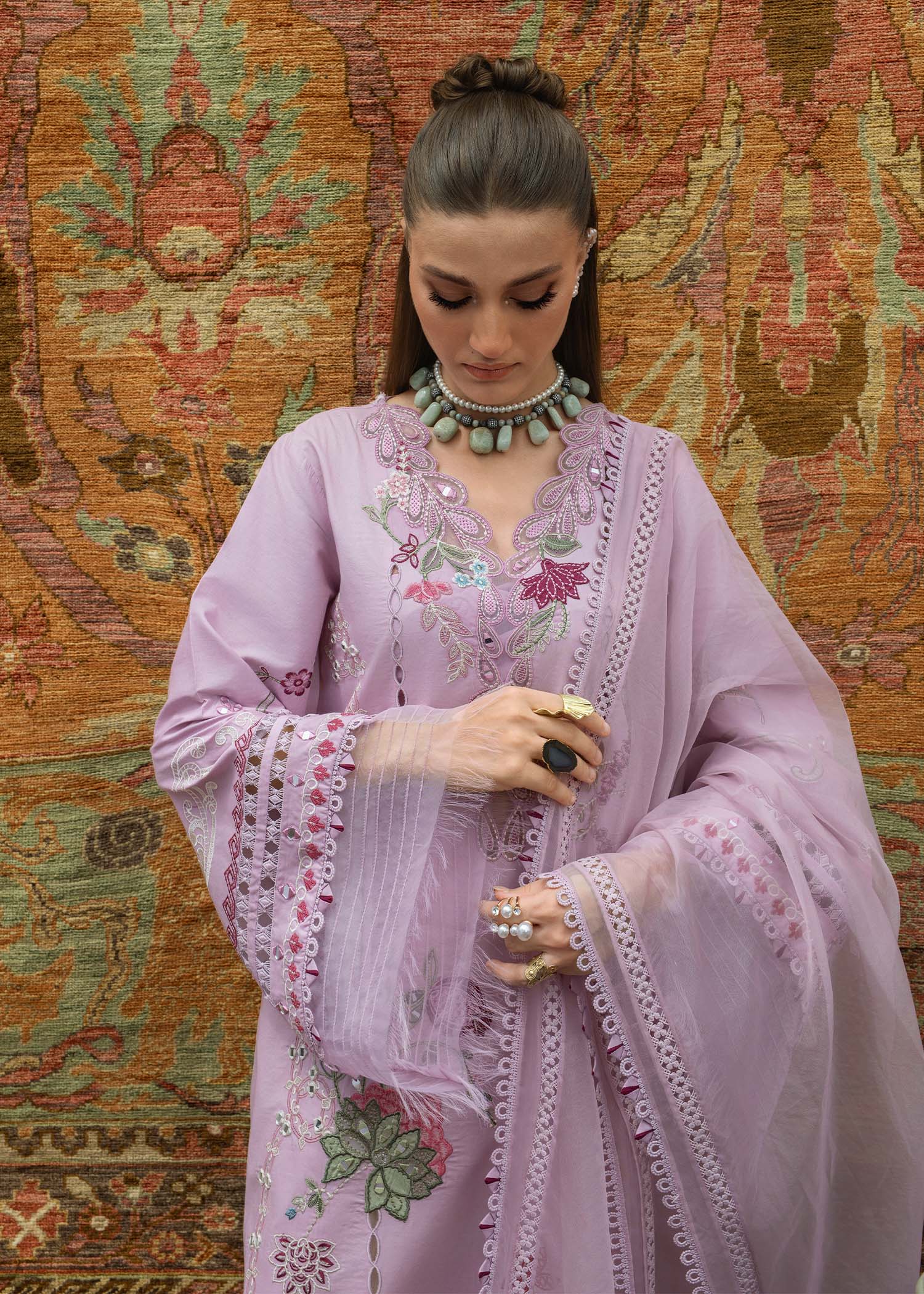 Crimson | Tasawar 25 | MIRROR GARDEN - D3B by Crimson - Designer Dress - Type: Ladies Clothes - Available at Libayah - 100% Original
