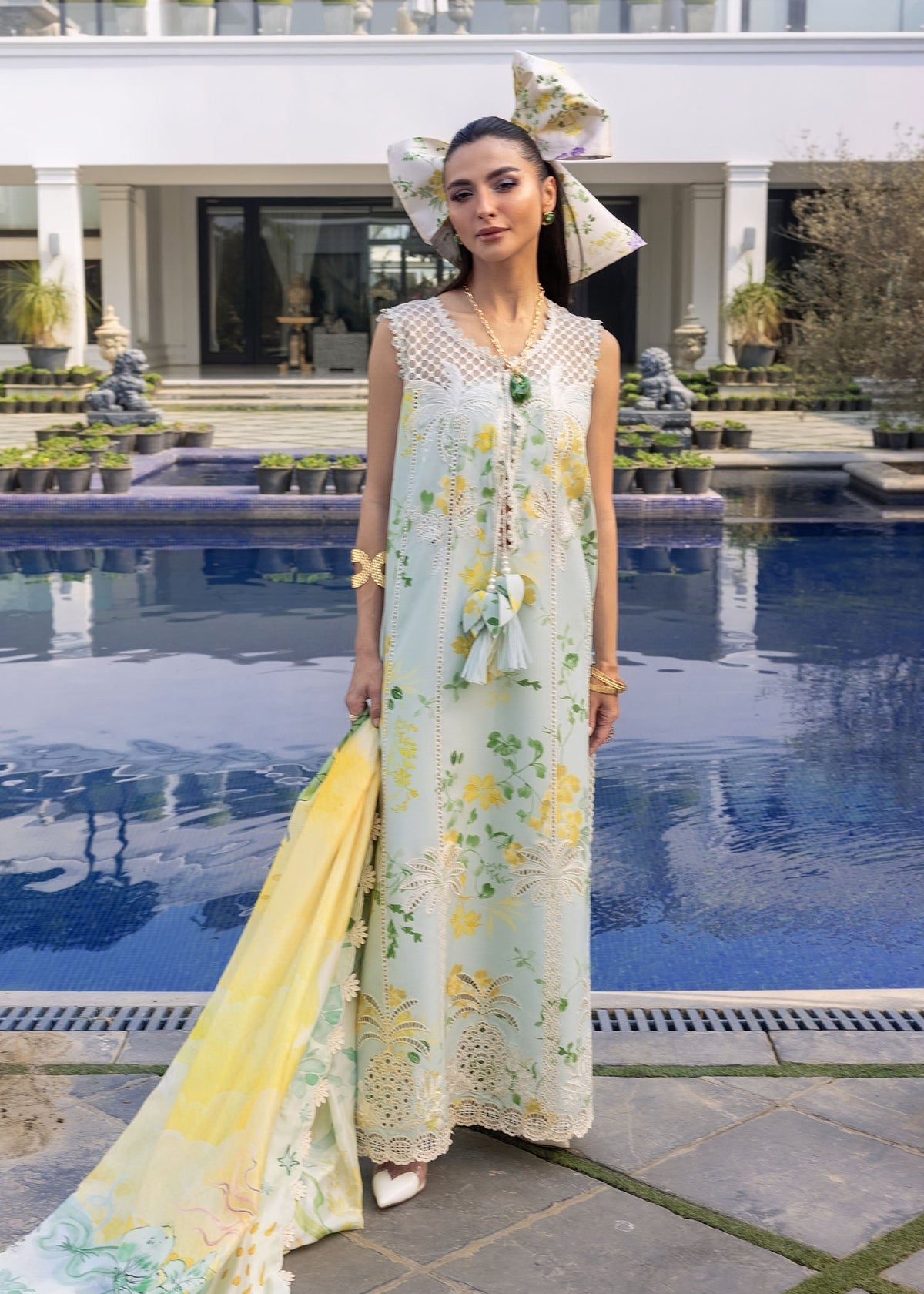 Crimson | flow lawn 26 | TROPIC TEASE - D4B - Designer Dress - Type : Ladies Clothes - Available at Libayah - 100% Original