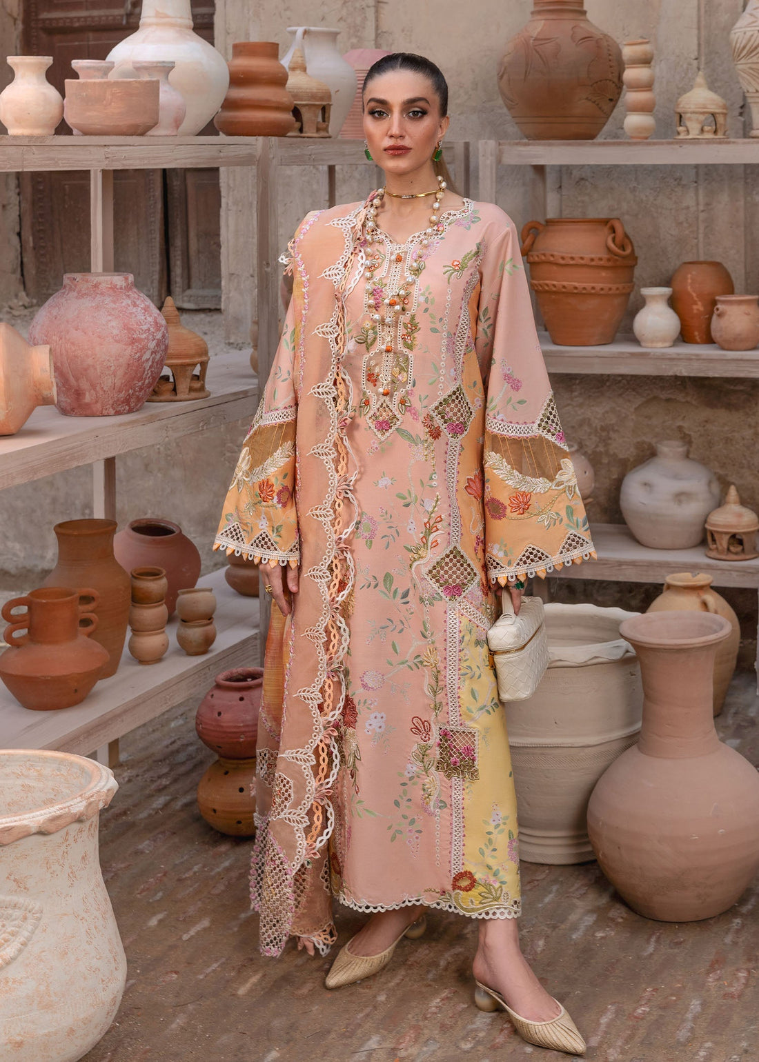 Crimson | Tasawar 25 | BONJOUR AND BLOOM - D4B by Crimson - Designer Dress - Type: Ladies Clothes - Available at Libayah - 100% Original