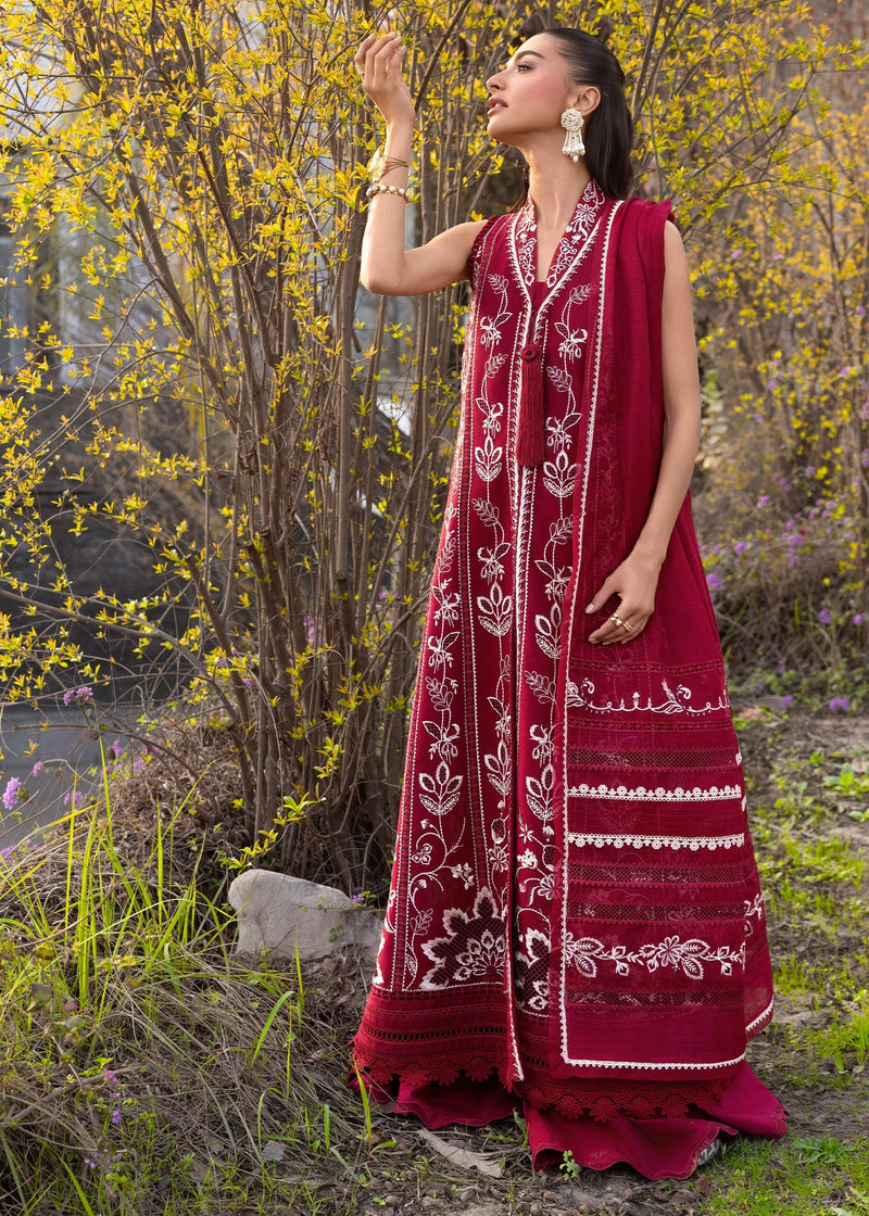 Crimson | flow lawn 26 | A HANDMADE TALE-D5A - Designer Dress - Type : Ladies Clothes - Available at Libayah - 100% Original