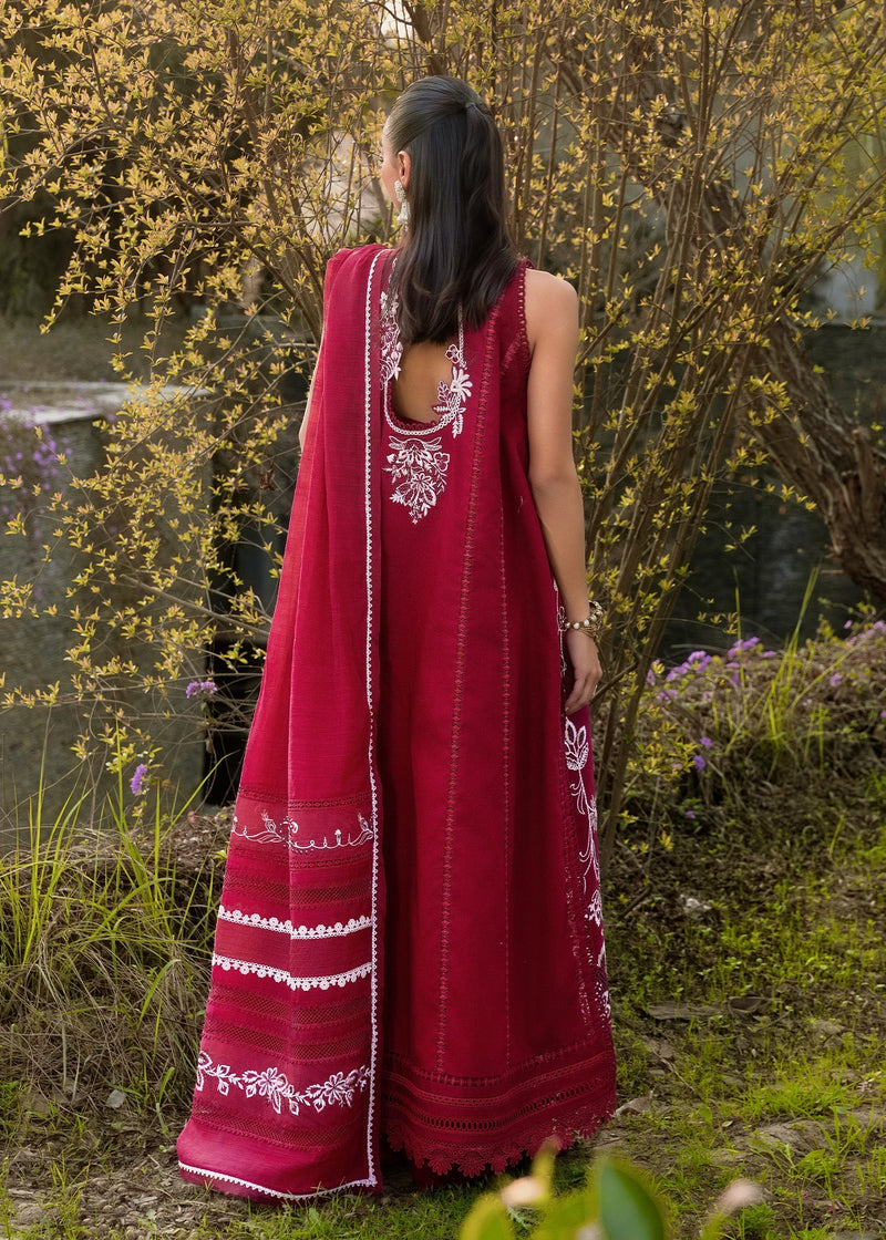 Crimson | flow lawn 26 | A HANDMADE TALE-D5A - Designer Dress - Type : Ladies Clothes - Available at Libayah - 100% Original