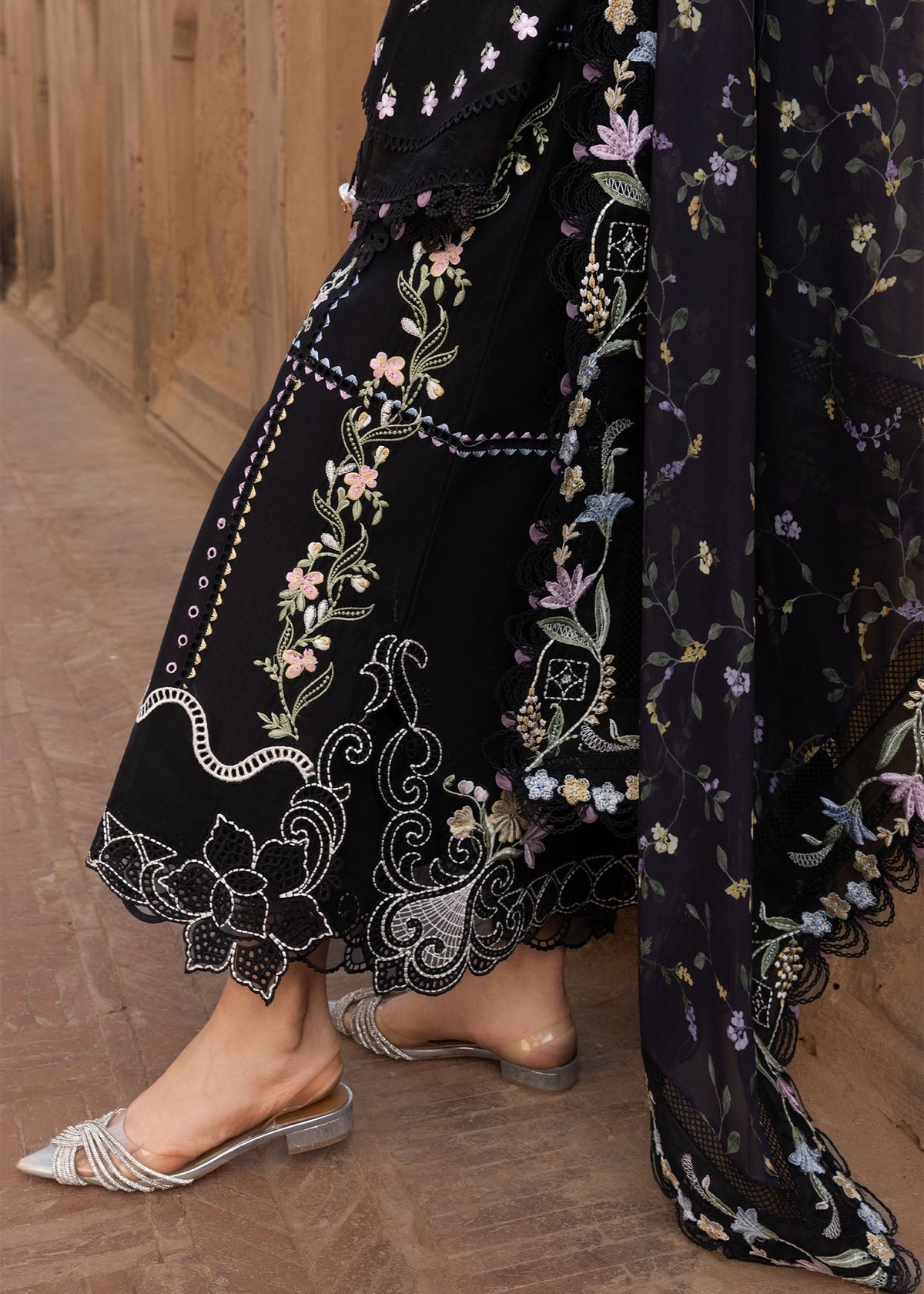 Crimson | flow lawn 26 | FLORAL SERENITY - D1A - Designer Dress - Type : Ladies Clothes - Available at Libayah - 100% Original