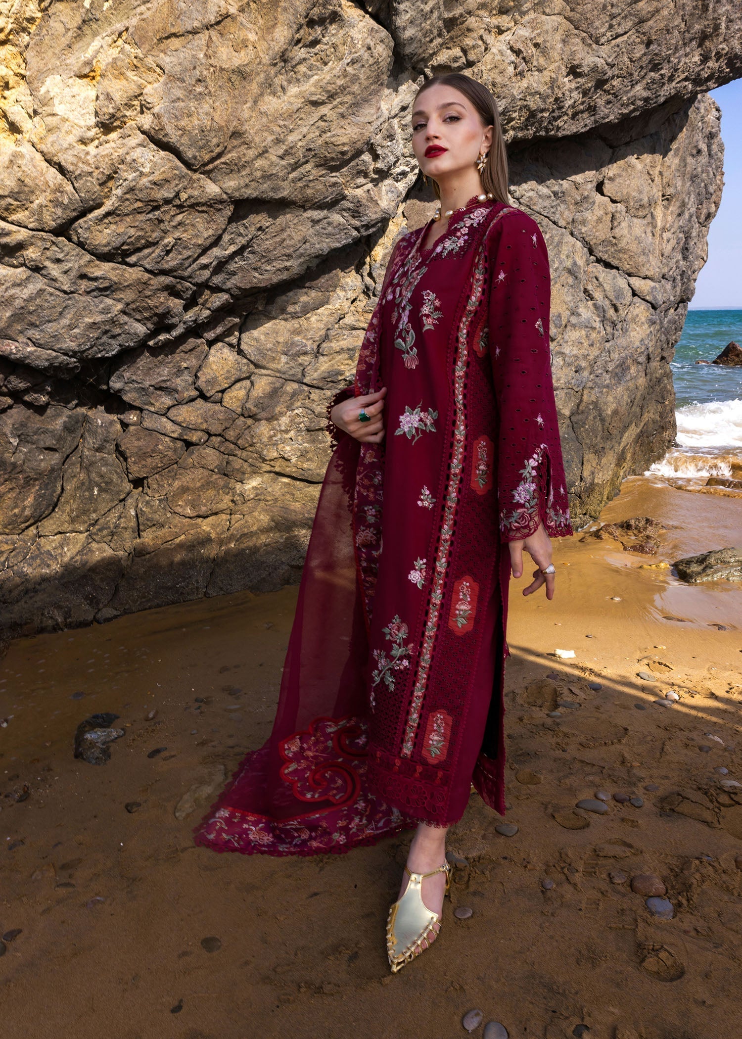 Crimson | Floe by Crimson | Parsi Threads - D5 B by Crimson - Designer Dress - Type: Ladies Clothes - Available at Libayah - 100% Original