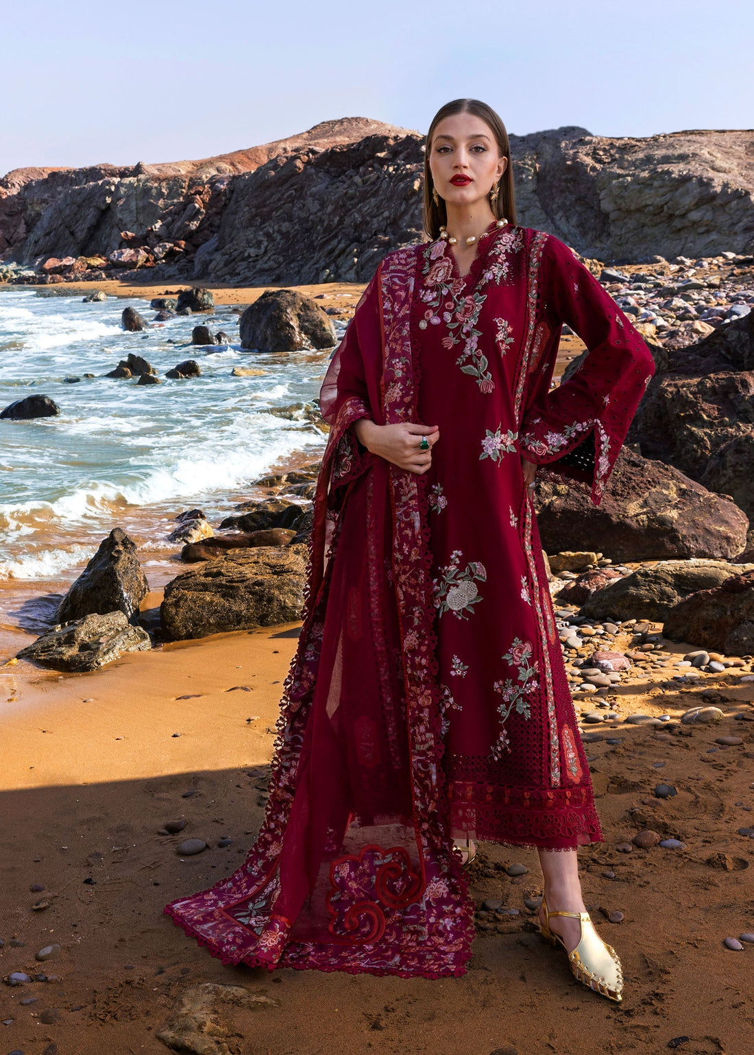 Crimson | Floe by Crimson | Parsi Threads - D5 B by Crimson - Designer Dress - Type: Ladies Clothes - Available at Libayah - 100% Original