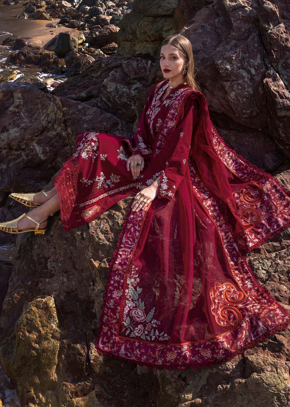 Crimson | Floe by Crimson | Parsi Threads - D5 B by Crimson - Designer Dress - Type: Ladies Clothes - Available at Libayah - 100% Original