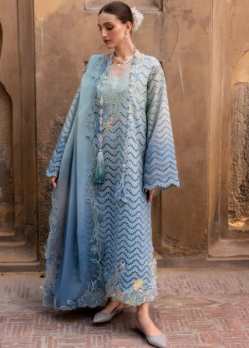 Crimson | flow lawn 26 | OMBRE LOVE - D8A - Designer Dress - Type : Ladies Clothes - Available at Libayah - 100% Original