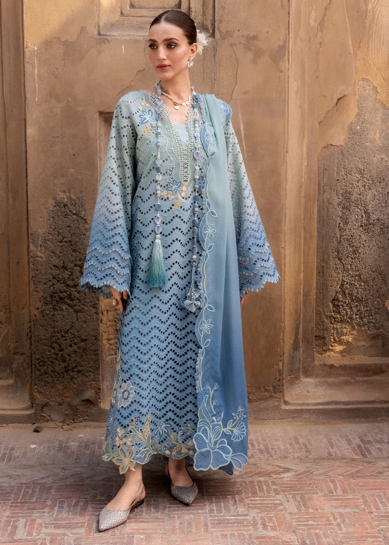 Crimson | flow lawn 26 | OMBRE LOVE - D8A - Designer Dress - Type : Ladies Clothes - Available at Libayah - 100% Original
