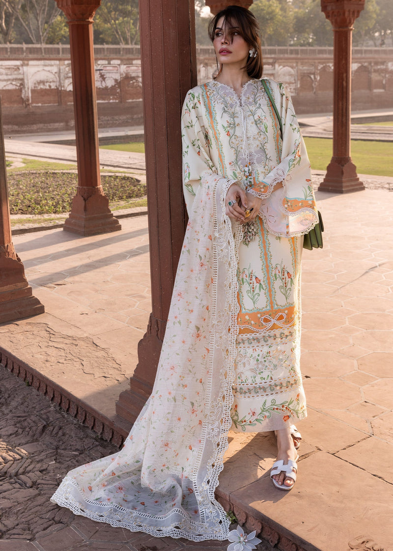 Crimson | flow lawn 26 | SUN-KISSED LETTER-D9A - Designer Dress - Type : Ladies Clothes - Available at Libayah - 100% Original