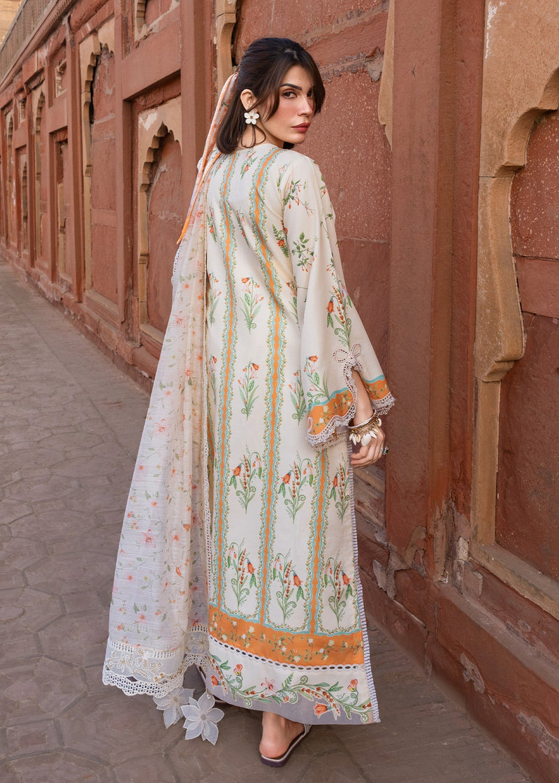 Crimson | flow lawn 26 | SUN-KISSED LETTER-D9A - Designer Dress - Type : Ladies Clothes - Available at Libayah - 100% Original