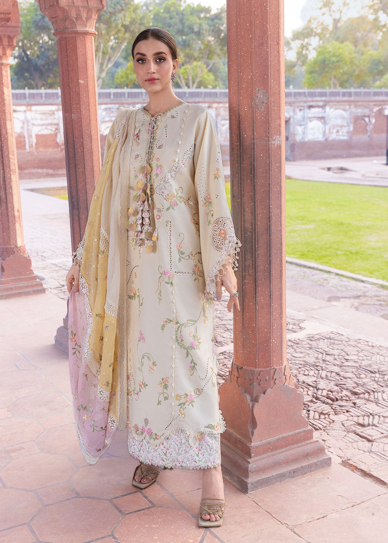 Crimson | flow lawn 26 | MANIFESTED MEADOWS - D7A - Designer Dress - Type : Ladies Clothes - Available at Libayah - 100% Original
