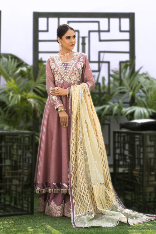 Wahaj M.Khan | Nureh Wedding Formals | Lilac Anarkali by Wahaj M.Khan - Designer Dress - Type: Ladies Clothes - Available at Libayah - 100% Original