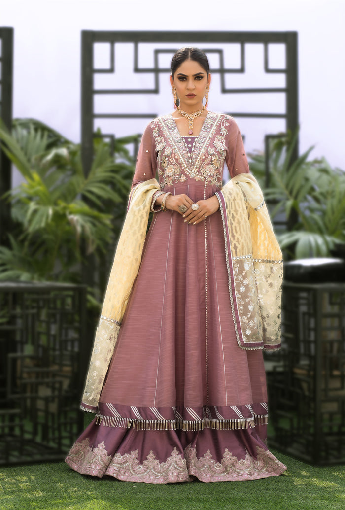 Wahaj M.Khan | Nureh Wedding Formals | Lilac Anarkali by Wahaj M.Khan - Designer Dress - Type: Ladies Clothes - Available at Libayah - 100% Original