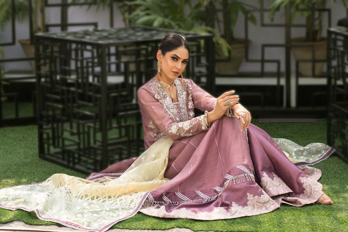 Wahaj M.Khan | Nureh Wedding Formals | Lilac Anarkali by Wahaj M.Khan - Designer Dress - Type: Ladies Clothes - Available at Libayah - 100% Original
