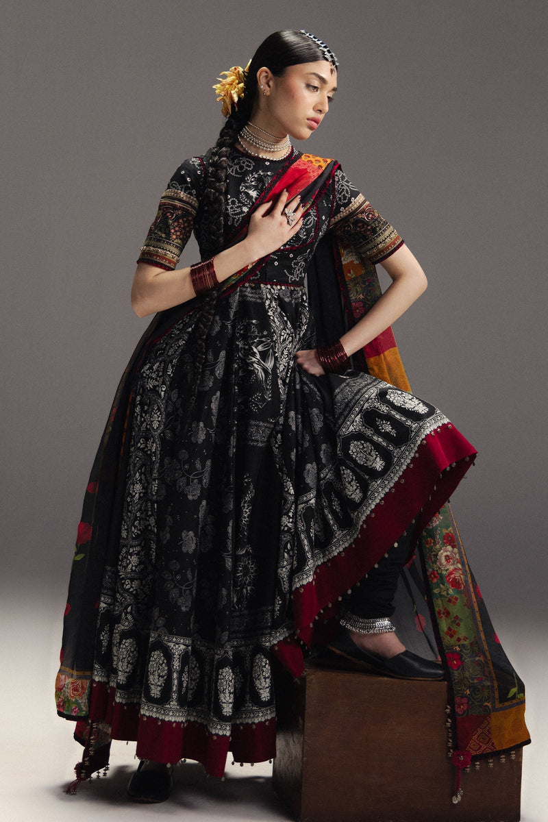 Zara Shahjahan | Anarkali 26 | Surkh Bahar-D1 - Designer Dress - Type : Ladies Clothes - Available at Libayah - 100% Original