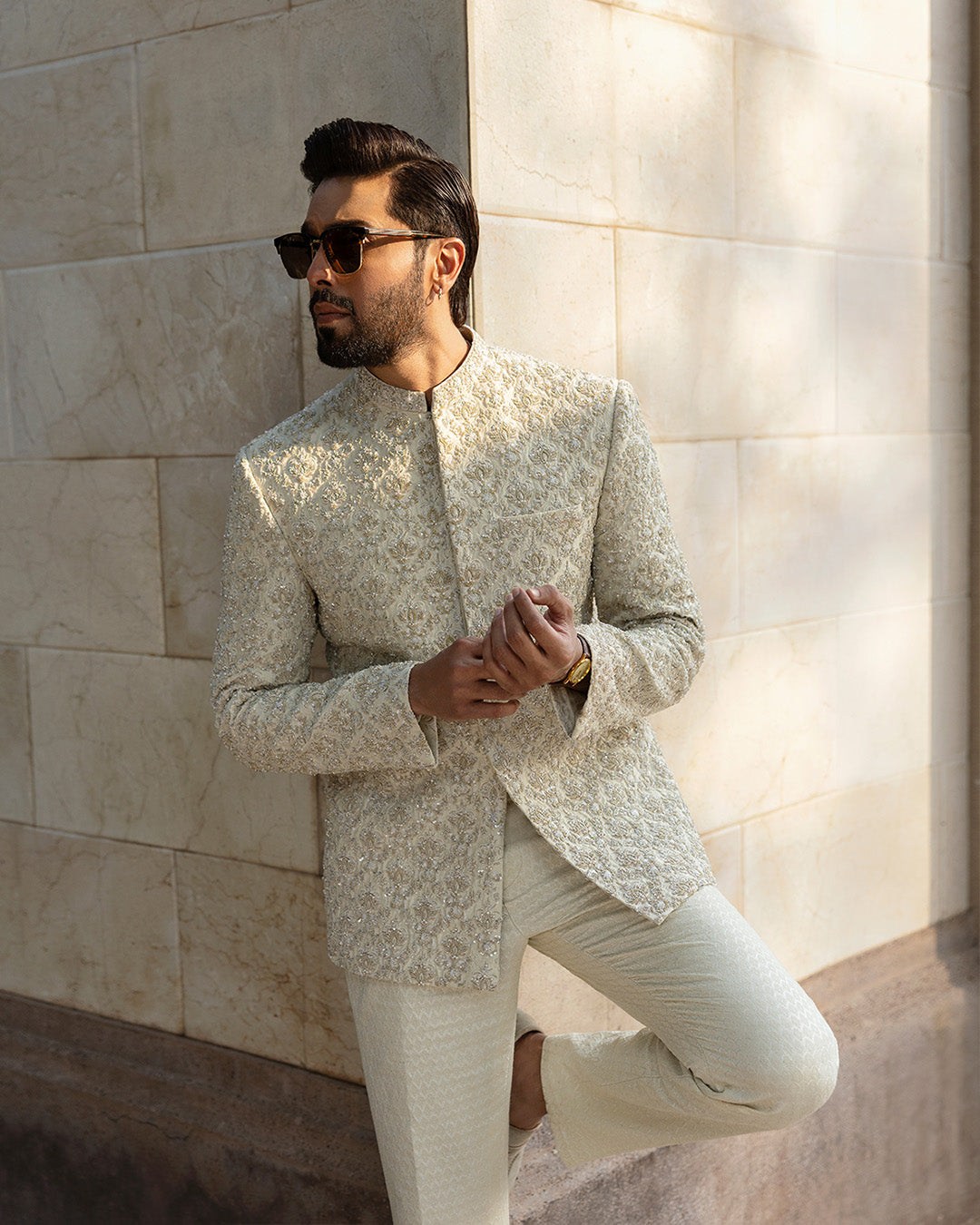 Pakistani Menswear | Faiza Saqlain | Burq by Faiza Saqlain - Designer Dress - Type: MensWear - Available at Libayah - 100% Original