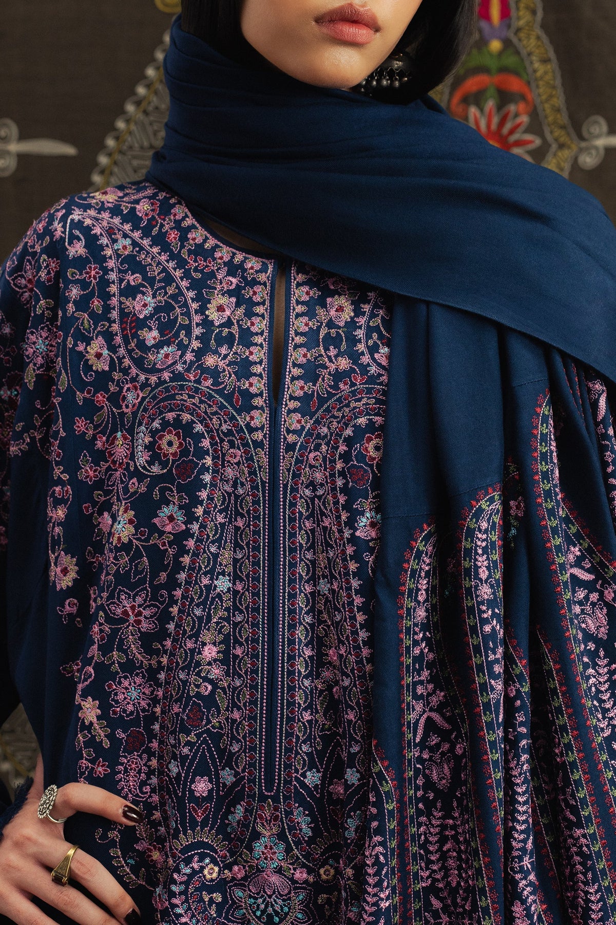 Neelum – authentic Pakistani dress from the Zara Shahjahan Winter 25 collection for women in the UK.