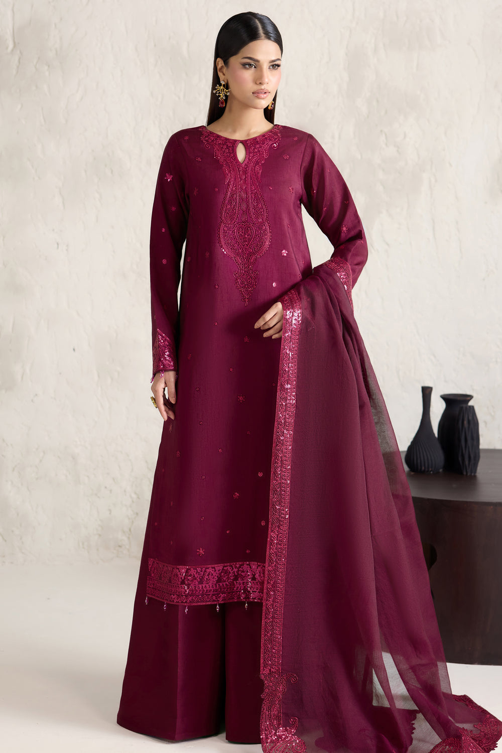 Farasha | Formals 26 | Fuchsia Glow - Designer Dress - Type : Ladies Clothes - Available at Libayah - 100% Original