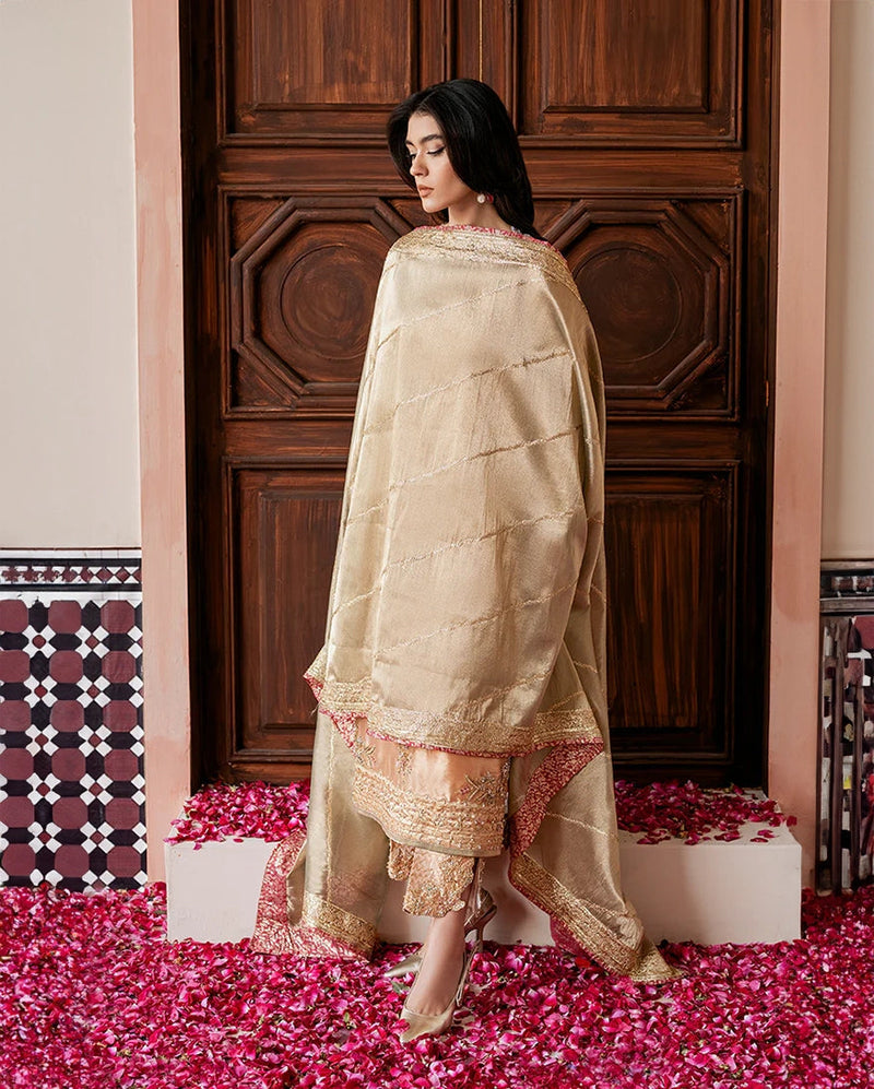 Mushq | Sunehri Lama Silk | Parisa by Mushq - Designer Dress  - Type : Ladies Clothes - Available at Libayah - 100% Original 
