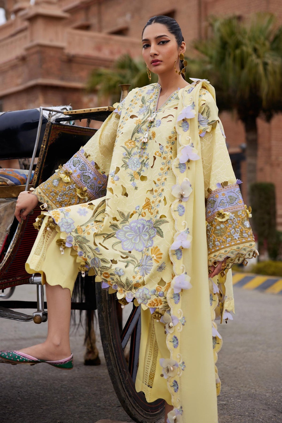 Elan | Luxury Lawn 25 | AMARA (EL25-09 A) by Elan - Designer Dress - Type: Ladies Clothes - Available at Libayah - 100% Original