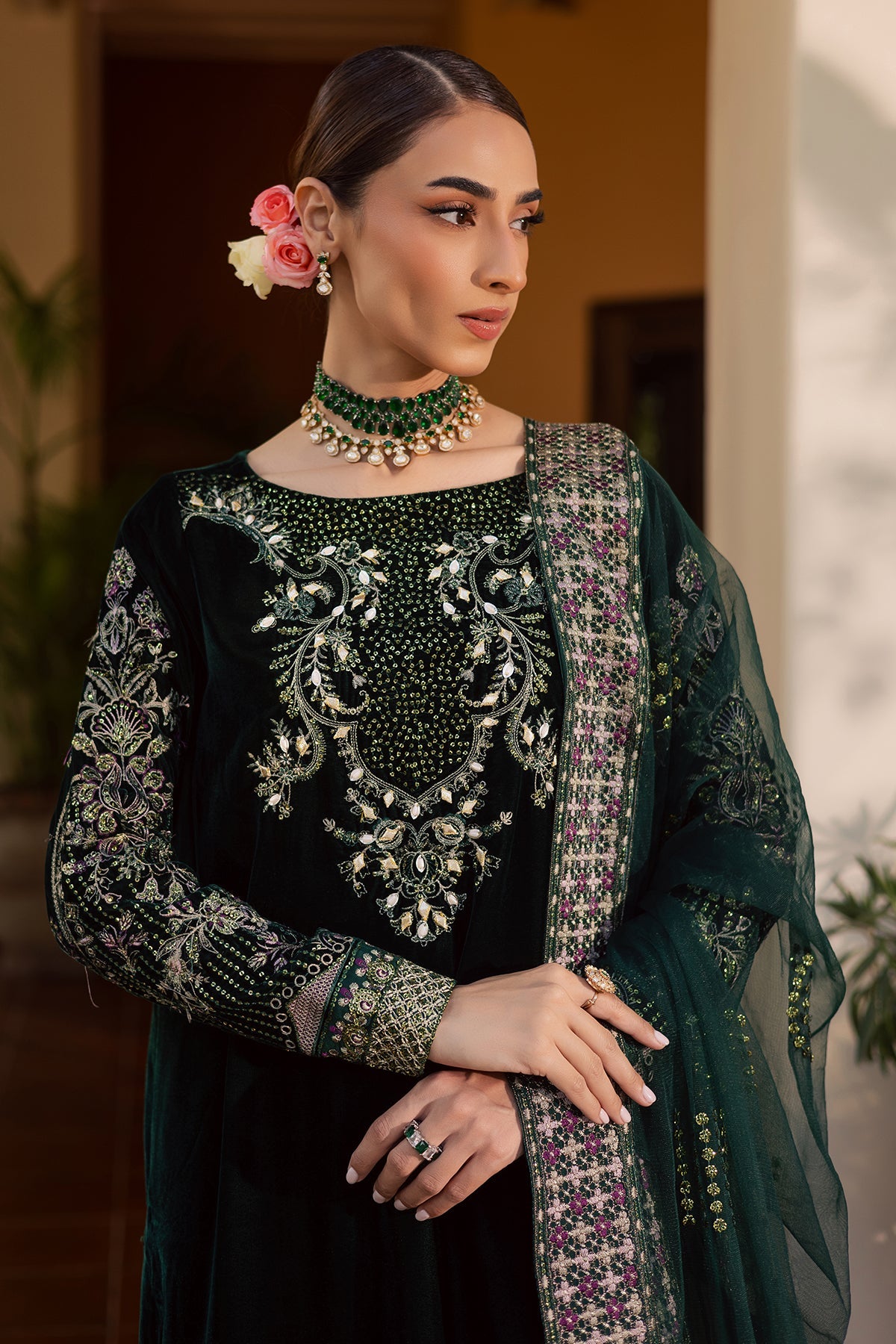 Nureh | Maya Velvet | NW-115 by Nureh - Designer Dress  - Type : Ladies Clothes - Available at Libayah - 100% Original 