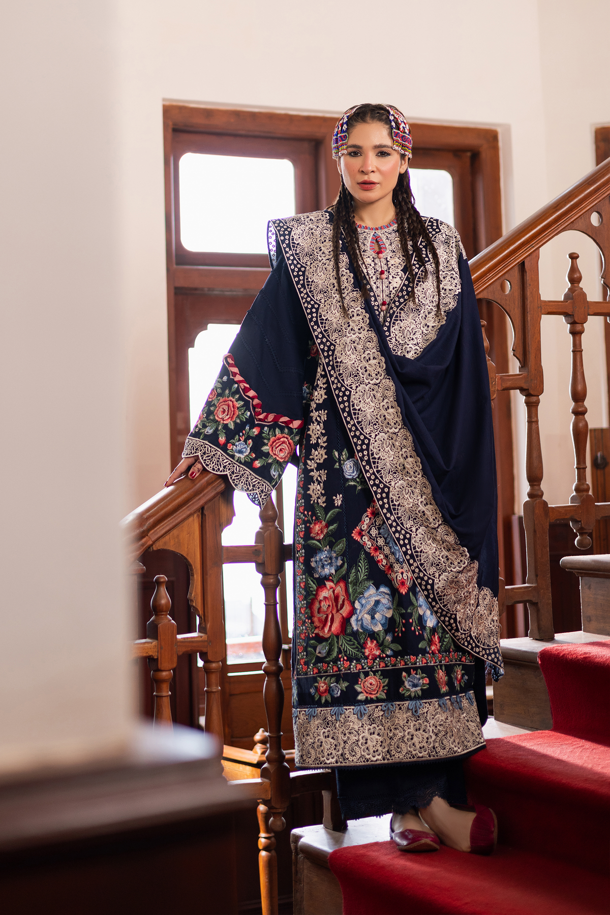 Maryam Hussain | Winter Shawl 2024 |  Muse by Maryam Hussain - Designer Dress - Type: Ladies Clothes - Available at Libayah - 100% Original