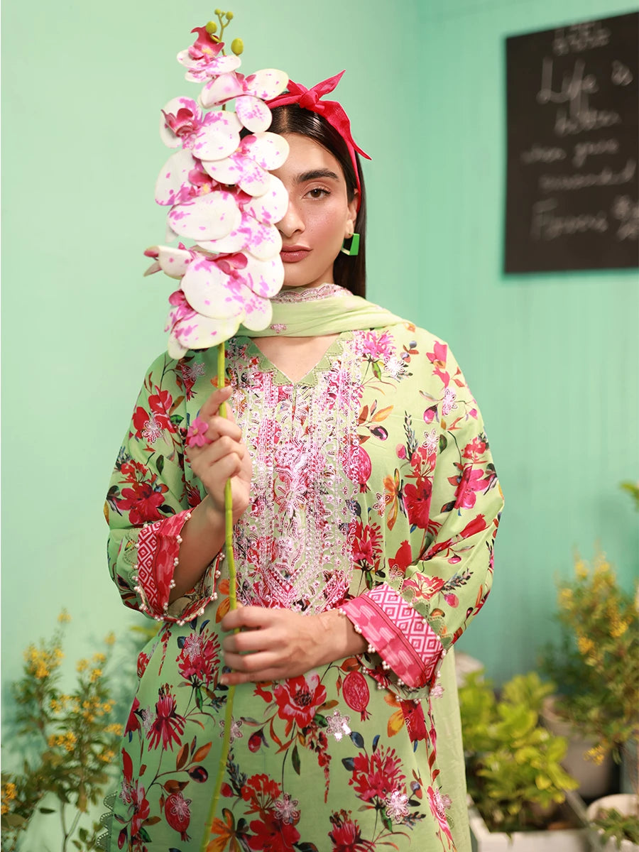 Salitex | Izel Lawn 24 | VIVAD - LUXURY LAWN EMBROIDERED SUIT by Salitex - Designer Dress - Type: Casuals - Available at Libayah - 100% Original