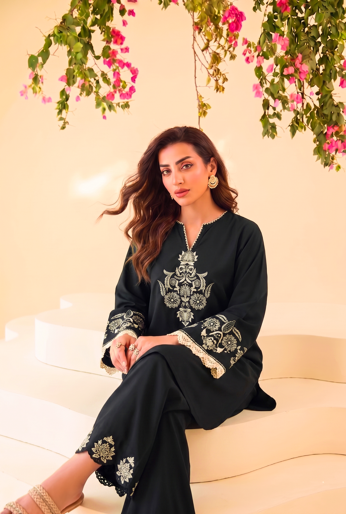 Faiza Faisal | FNF Cords Edit |BLACK ECLIPSE by Faiza Faisal - Designer Dress  - Type : Ladies Clothes - Available at Libayah - 100% Original 