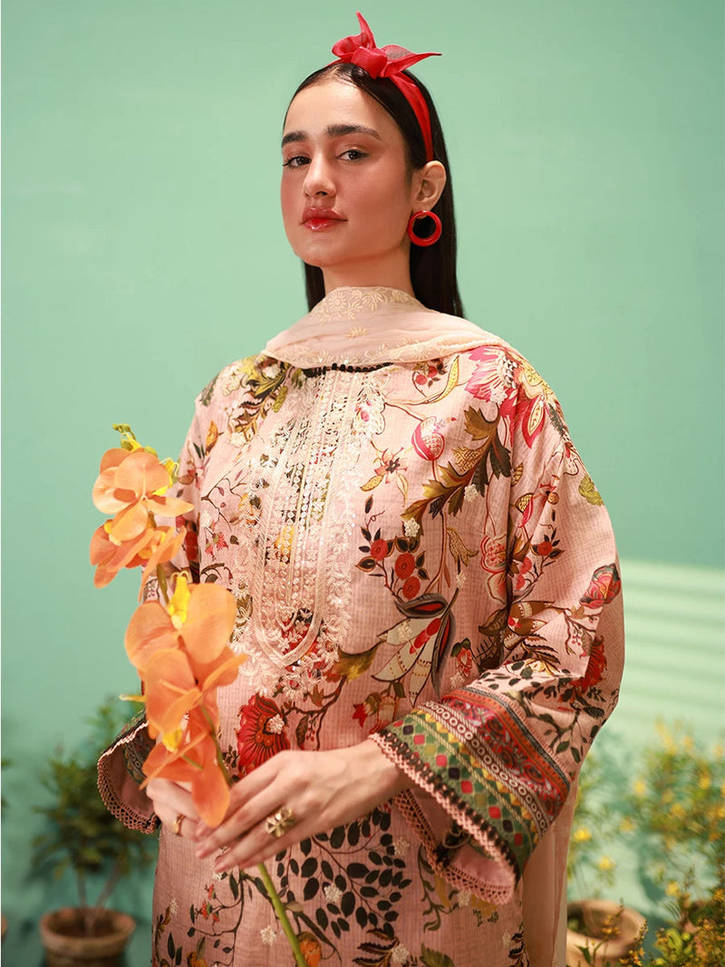Salitex | Izel Lawn 24 | ROSEBUD - LUXURY LAWN EMBROIDERED SUIT by Salitex - Designer Dress - Type: Casuals - Available at Libayah - 100% Original