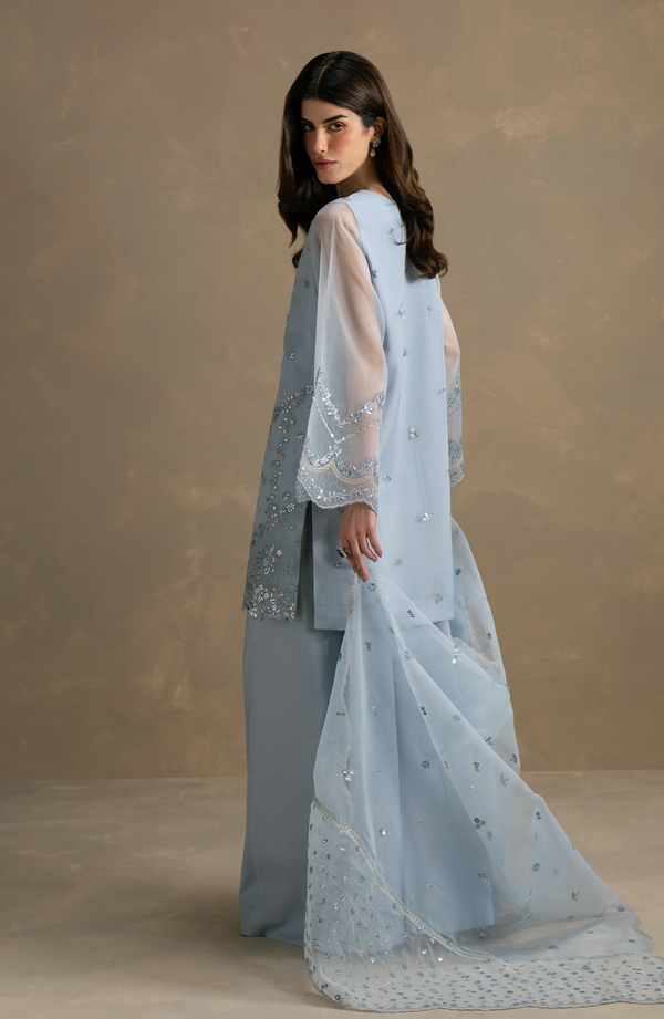 Seran | Lumiere RTW Eid 26 | Ciel by Seran - Designer Dress  - Type : Ladies Clothes - Available at Libayah - 100% Original 